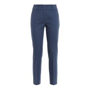 Piazza Sempione Kate Blue Cotton Twill Trousers Pants NWT